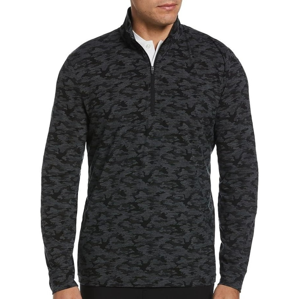 PGA TOUR Quarter Zip Pullover Mens XL Blue NEW Camo Water Repellent PVKFC0F3BE